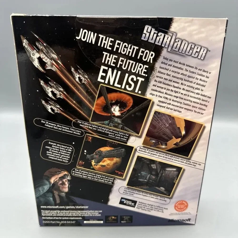 Microsoft StarLancer Star Lancer Big Box PC Game 2000 - BRAND NEW SEALED